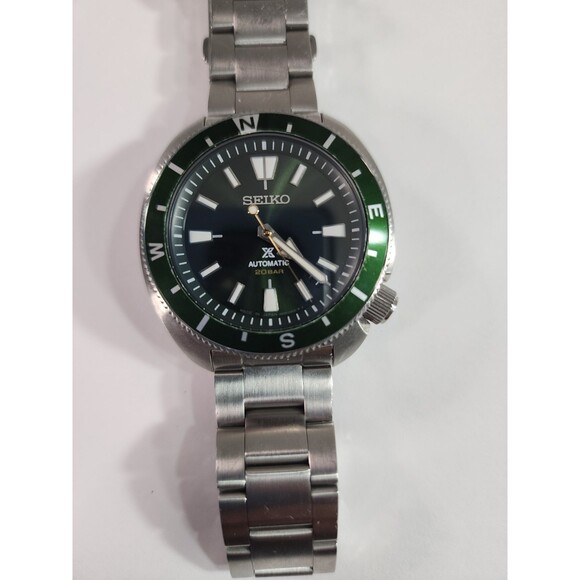 Seiko Prospex Automatic Men’s Watch Green Compass Bezel Black Dial Stainless... main image 4